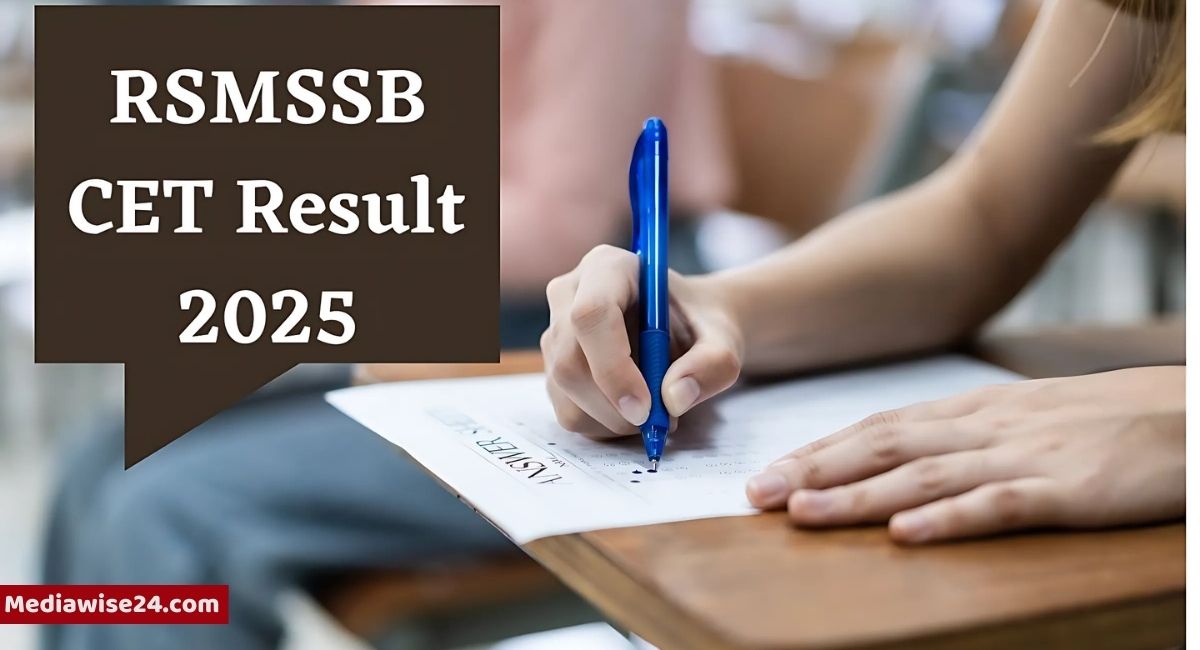 RSMSSB Rajasthan CET Graduation Level Result 2025 OUT