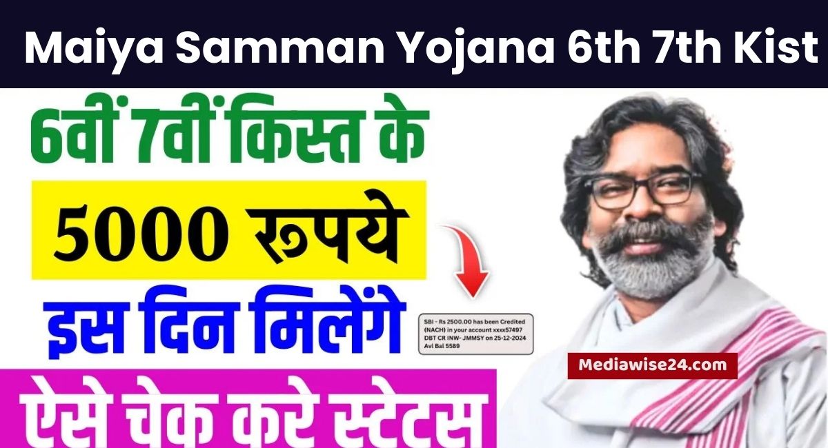 Maiya Samman Yojana 6th 7th Kist